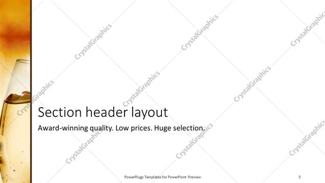 Section Header presentation slide layout