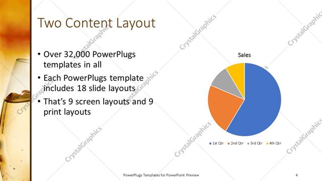 Two Content presentation slide layout