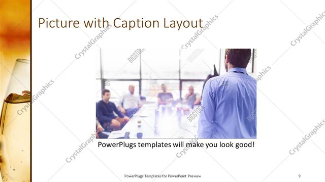 Picture with Caption presentation slide layout