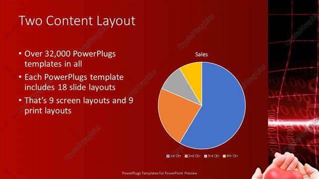 Two Content presentation slide layout