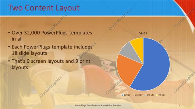 Two Content presentation slide layout