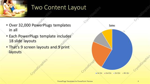 Two Content presentation slide layout