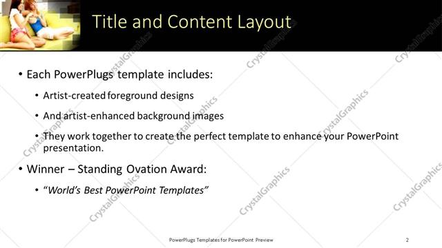 Title and Content presentation slide layout