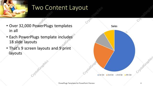 Two Content presentation slide layout