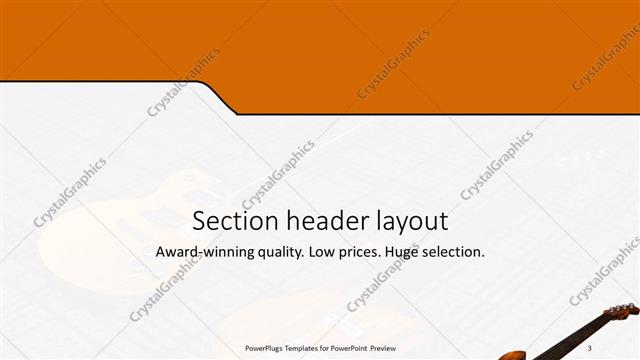 Section Header presentation slide layout