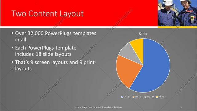 Two Content presentation slide layout