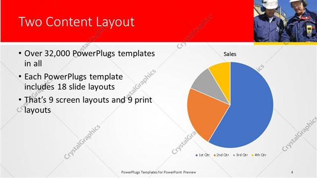 Two Content presentation slide layout