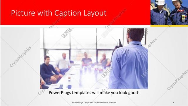 Picture with Caption presentation slide layout