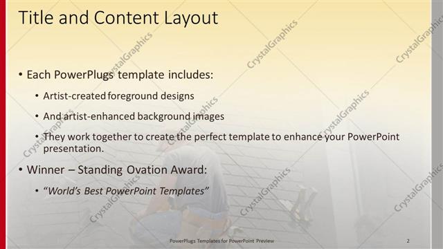 Title and Content presentation slide layout