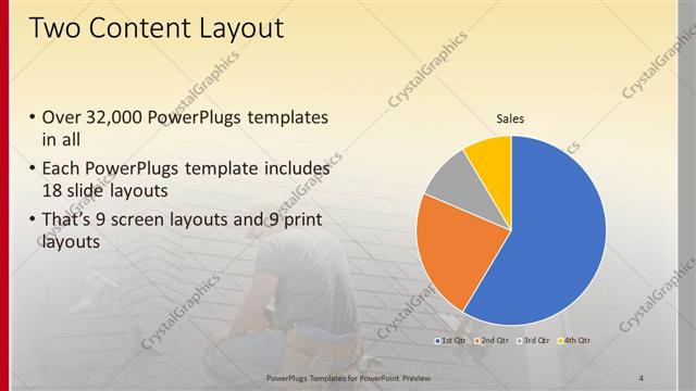 Two Content presentation slide layout
