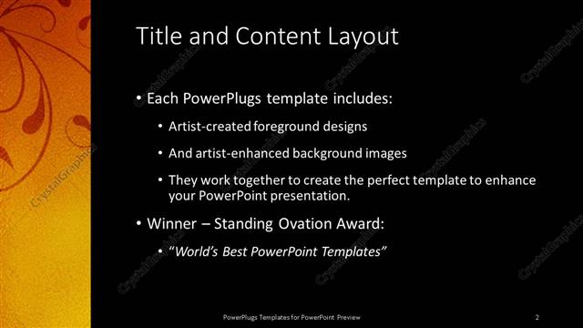 Title and Content presentation slide layout