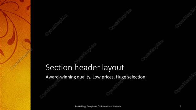 Section Header presentation slide layout
