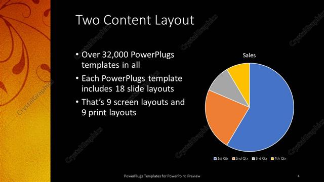 Two Content presentation slide layout