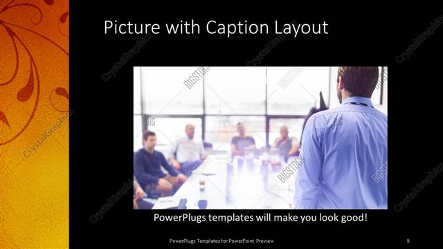 Picture with Caption presentation slide layout