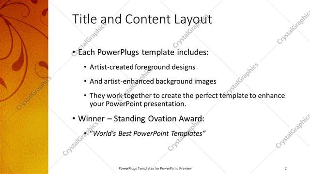 Title and Content presentation slide layout
