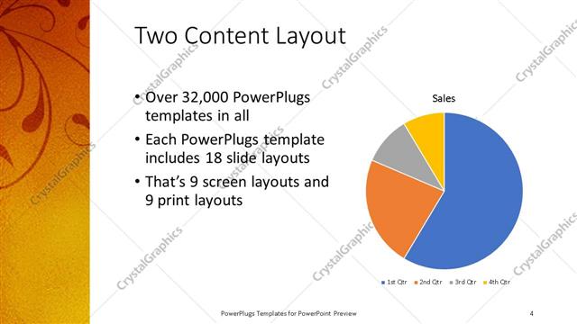 Two Content presentation slide layout