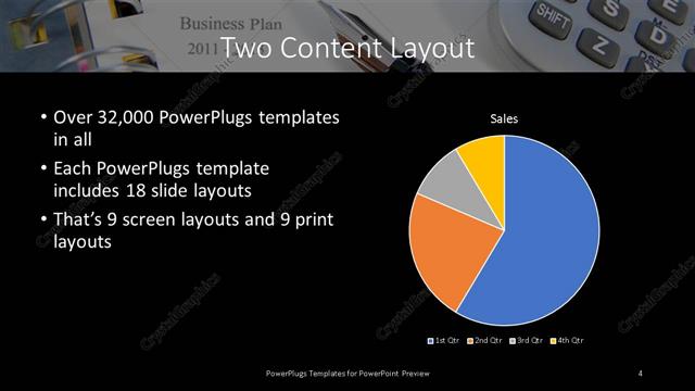 Two Content presentation slide layout