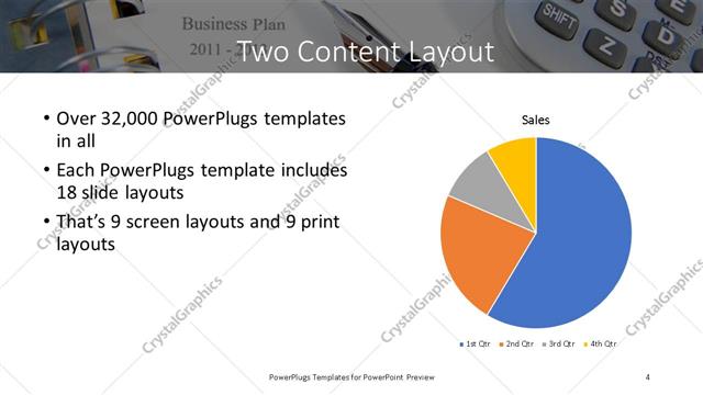 Two Content presentation slide layout