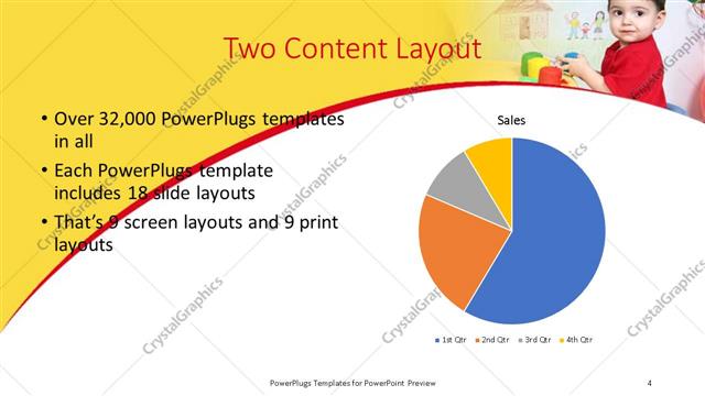 Two Content presentation slide layout