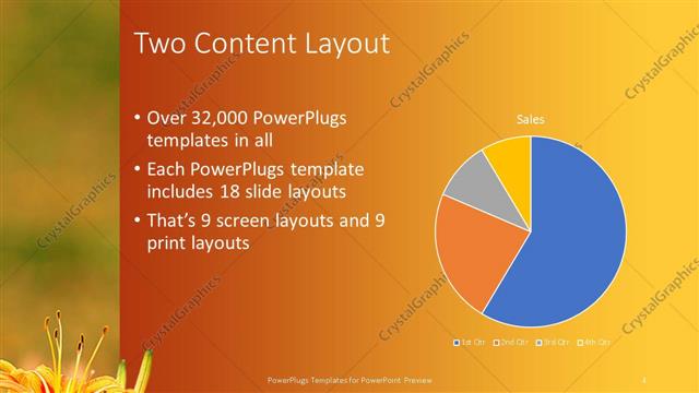 Two Content presentation slide layout