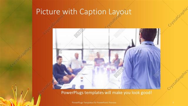 Picture with Caption presentation slide layout