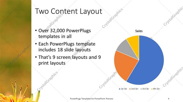 Two Content presentation slide layout