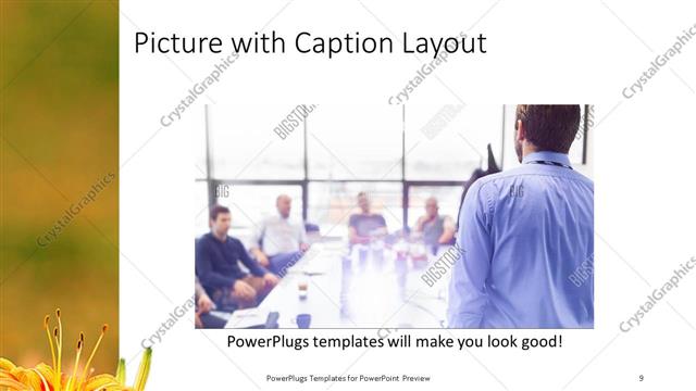 Picture with Caption presentation slide layout