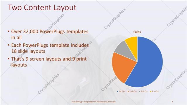 Two Content presentation slide layout