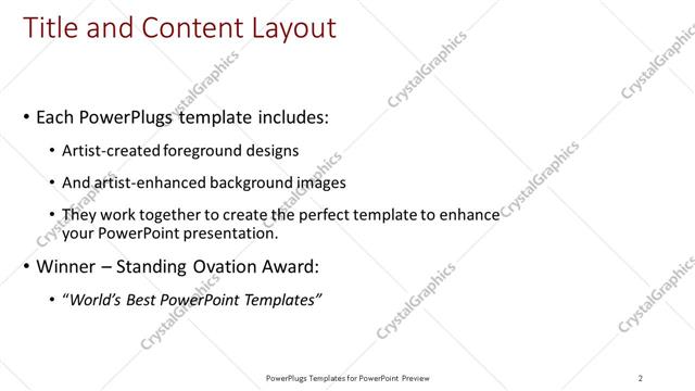 Title and Content presentation slide layout