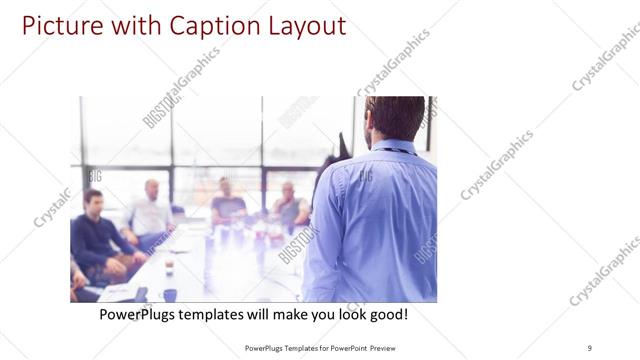 Picture with Caption presentation slide layout