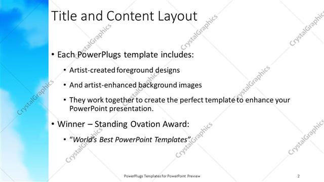 Title and Content presentation slide layout