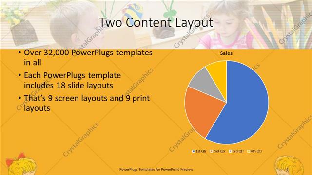 Two Content presentation slide layout