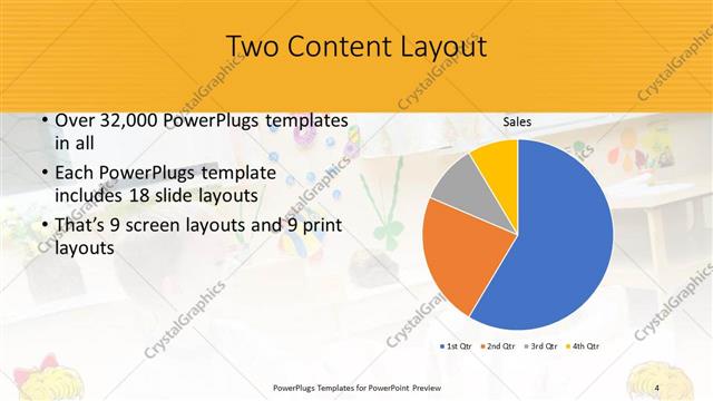 Two Content presentation slide layout