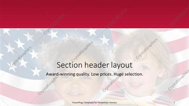 Section Header presentation slide layout