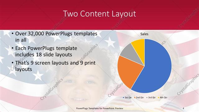Two Content presentation slide layout