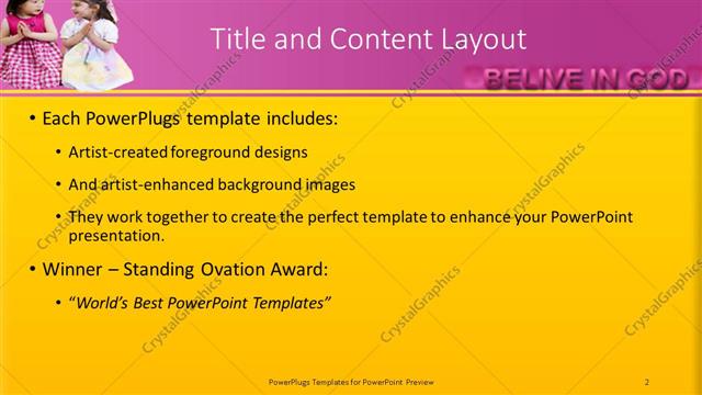 Title and Content presentation slide layout