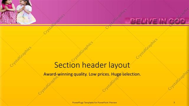 Section Header presentation slide layout