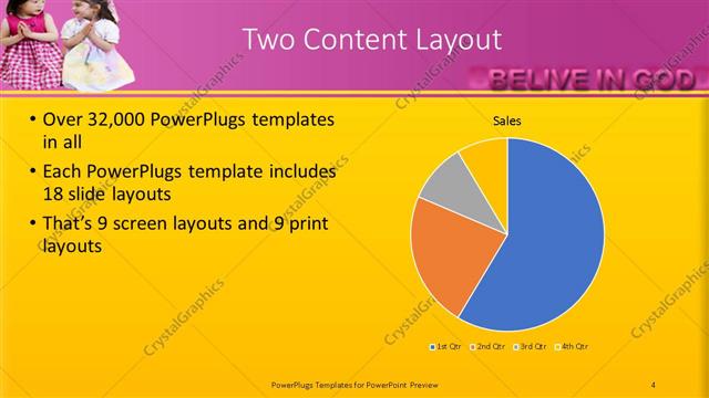 Two Content presentation slide layout