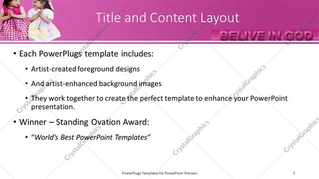 Title and Content presentation slide layout