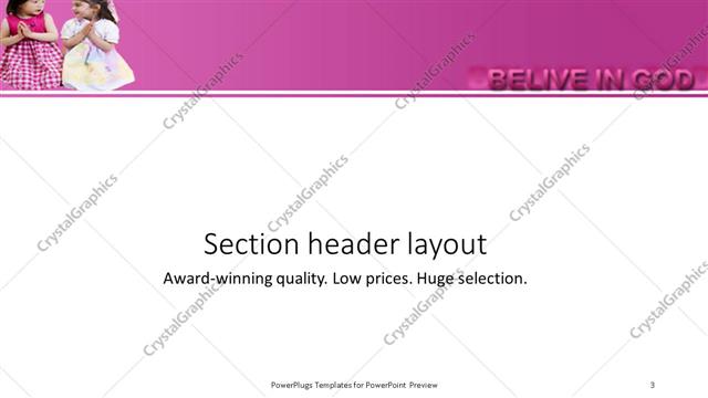 Section Header presentation slide layout