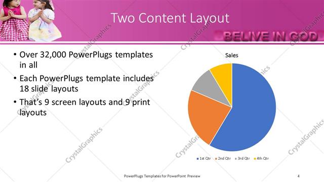 Two Content presentation slide layout