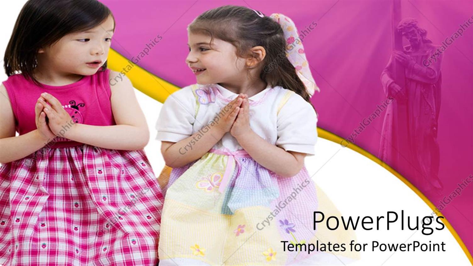 Featuring Two Young Christian Friends are Praying