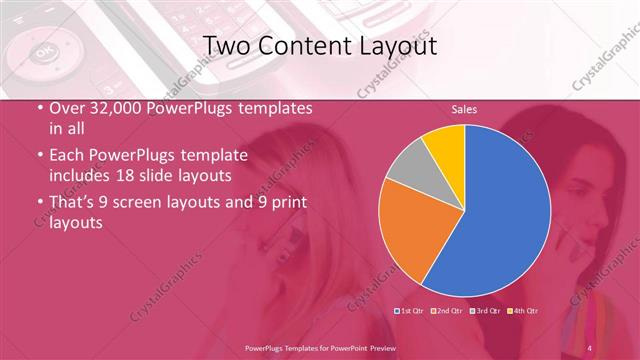 Two Content presentation slide layout