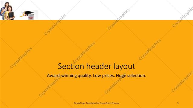 Section Header presentation slide layout