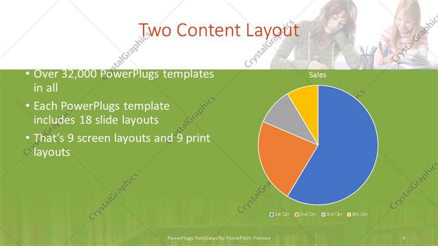 Two Content presentation slide layout