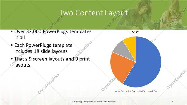 Two Content presentation slide layout