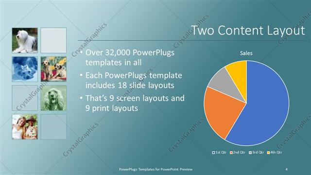Two Content presentation slide layout