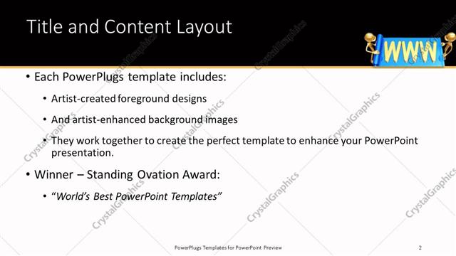 Title and Content presentation slide layout