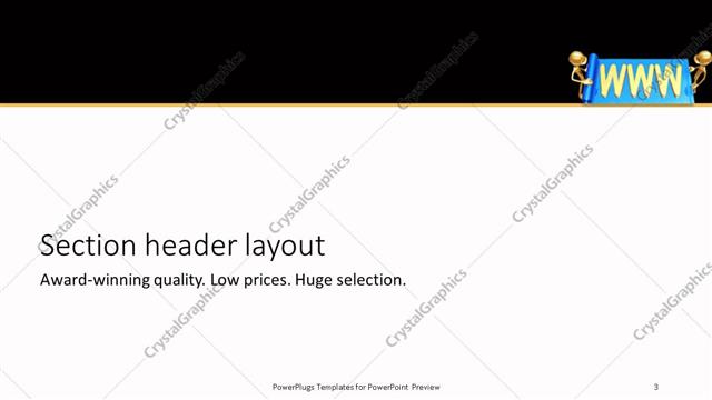 Section Header presentation slide layout