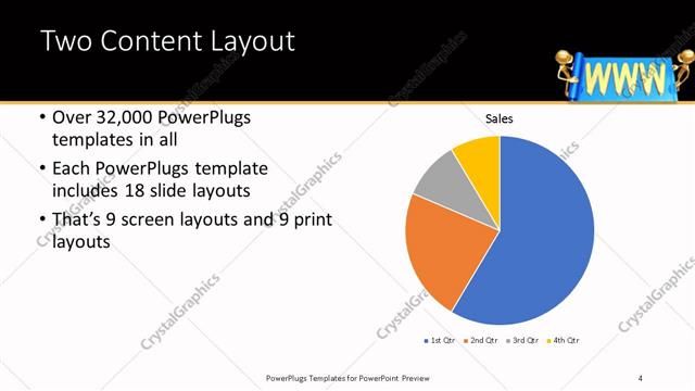 Two Content presentation slide layout